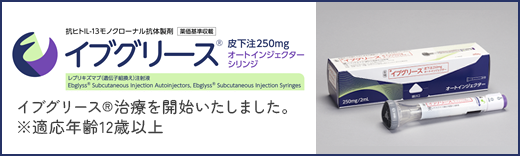 既存治療で効果不十分なアトピー性皮膚炎治療薬 イブグリース®